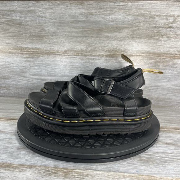 Dr. Doc Martens Women's Blaire Leather Platform Strappy Sandals Size 6 - Picture 1 of 9